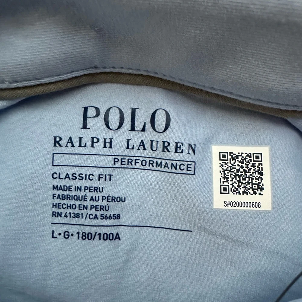 Polo Ralph Lauren Soft Cotton Long Sleeve Golf Polo Shirt PWing Men Size Large
